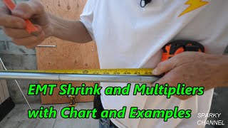 EMT Bending Shrink and Multipliers with Chart and Examples