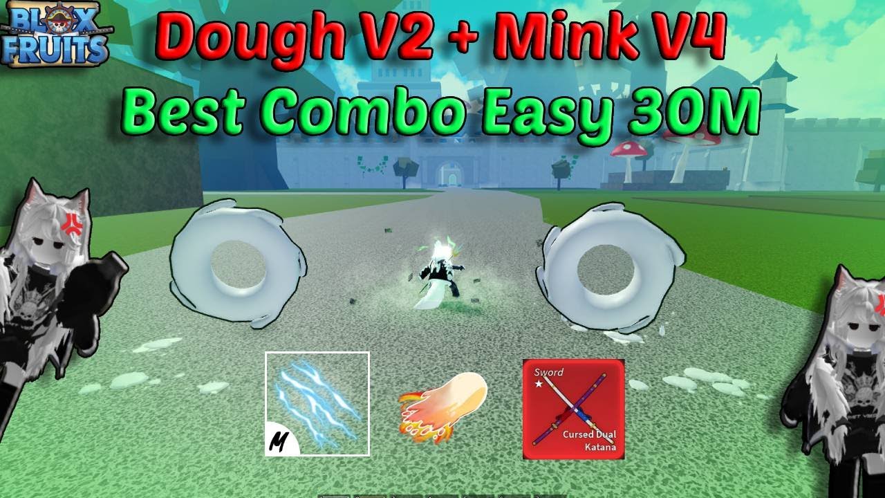 Mink V4 With Build Rumble + God Human + CDK + Soul Guitar (Blox Fruits  Bounty Hunting) Road to 30M 