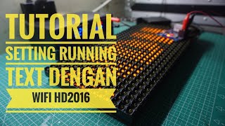 How to set up a running text display with a laptop via Wi-Fi using HD2016
