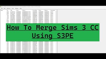 How To Merge Sims 3 CC Using S3PE