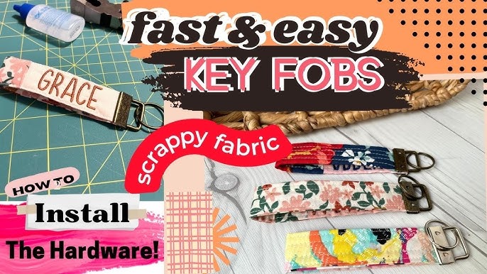 How To Make A Key Fob Wristlet In 3 Minutes ⋆ Hello Sewing