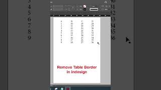 Easiest Method to REMOVE Table Border in InDesign #rajgraphicgyan #shortvideo #shorts