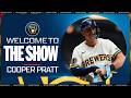 Cooper Pratt picks up his 1st MLB HIT and RBI for the Brewers! 👏 (MLB's No. 63 overall prospect!)