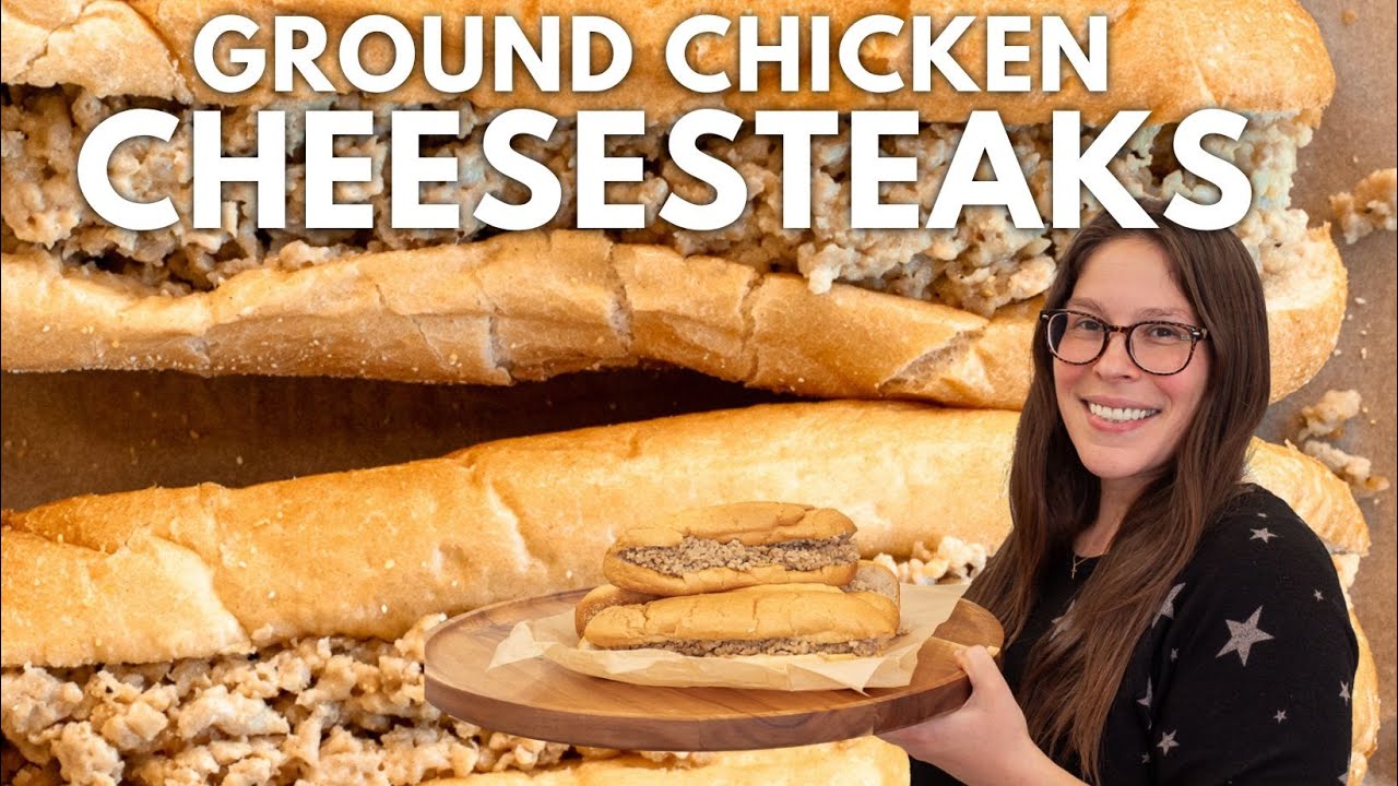 Chicken Cheesesteak Recipe Using Ground Chicken - YouTube
