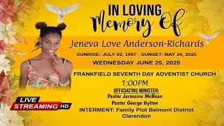 Funeral Service For Jeneva Anderson-Richards