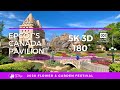 Epcot's Canada Pavilion Tour 2020 Flower & Garden Festival (5K 3D 180° VR)