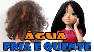 Como lavar desembaraÃ§ar alisar cabelo de boneca monster high Barbie