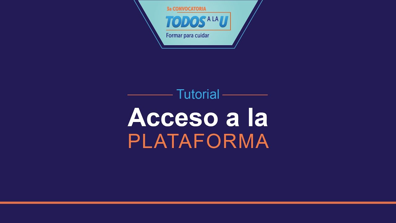 Acceso a la plataforma - YouTube