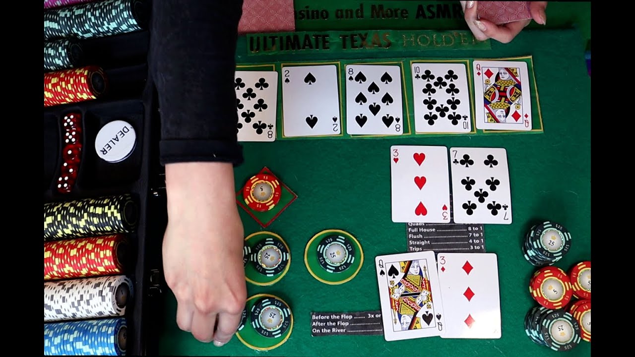 **ASMR ROLEPLAY** ULTIMATE TEXAS HOLD'EM (whispering, tapping, crinkling, chip clicking and more!)