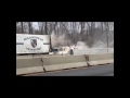 A work van smolders after an accident and fire on I 76 - Herald Video