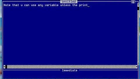 QBasic tutorial #1