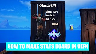 How to make Stats Board in UEFN #fortnite #trending #stats