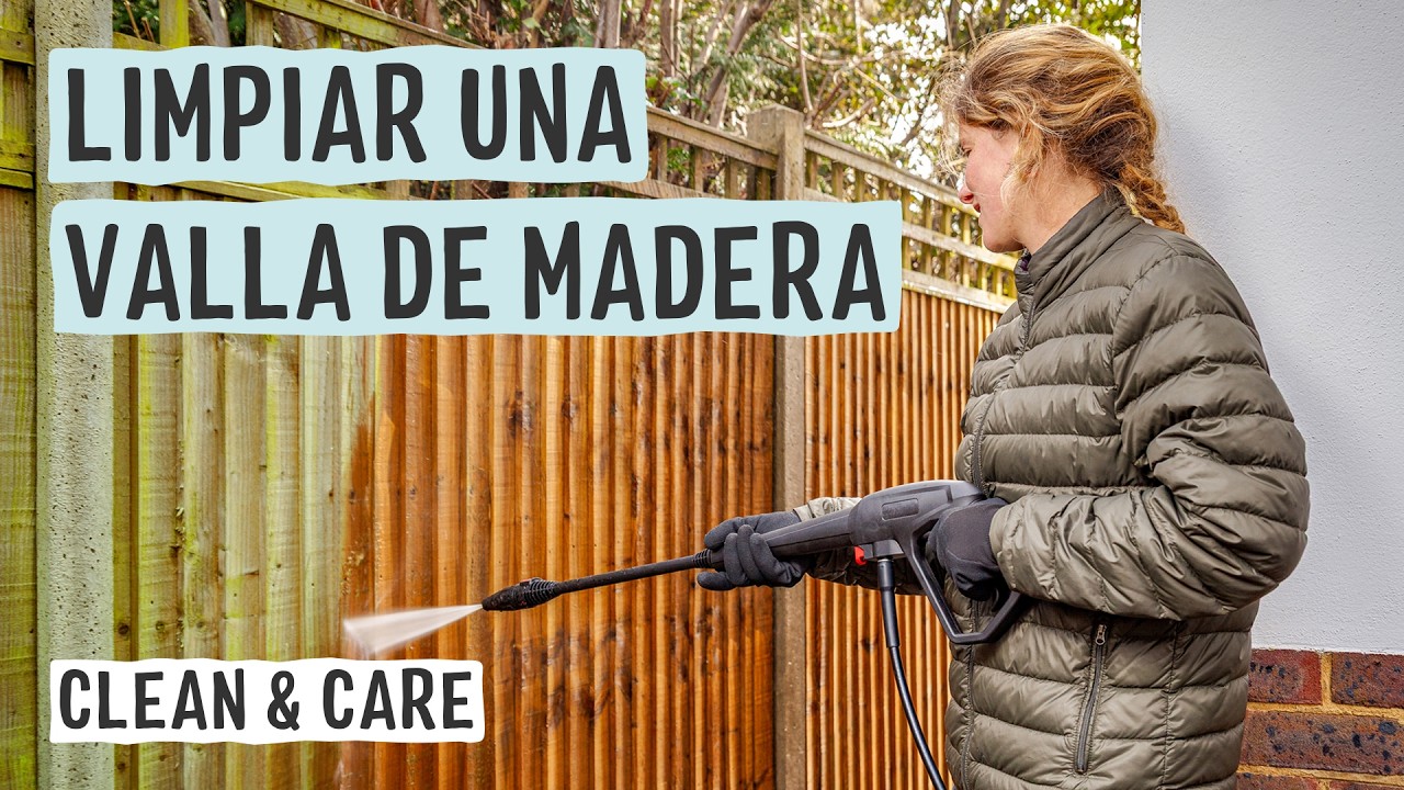 Antes/Después: Limpieza de vallas de madera con un limpiador de alta presión💦✨ | WAGNER
