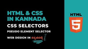Pseudo Element Selector | CSS Tutorial in Kannada | Html tutorial in Kannada