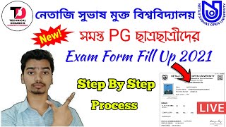 NSOU PG Online Exam Form Fillup Full Process Step By Step || PG Online Exam Form Fillup 2021