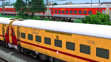 THREE TRAIN PARALLEL ARRIVING IN STATION | BUMPY RAILROAD | Train Simulator | Railworks | NTG GAMING