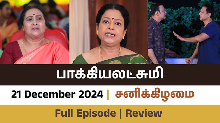 Baakiyalakshmi Serial Today Full Episode | 21st December 2024 | Review
