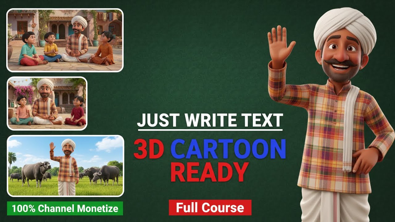 How to Make 3D Cartoon Animation Video for FREE | 5 Minutes Tutorial ⚡