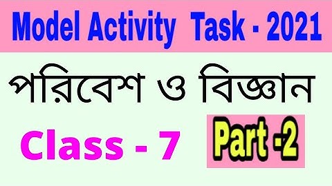 Model activity task class 7 science part 2