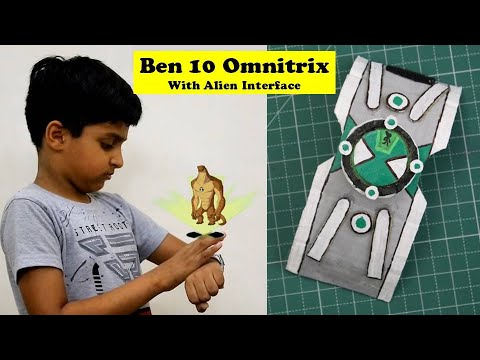Download I made Ben10 Omnitrix Watch with Alien Interface -Fully Functional | Easy DIY Ben 10 Cardboard Craft