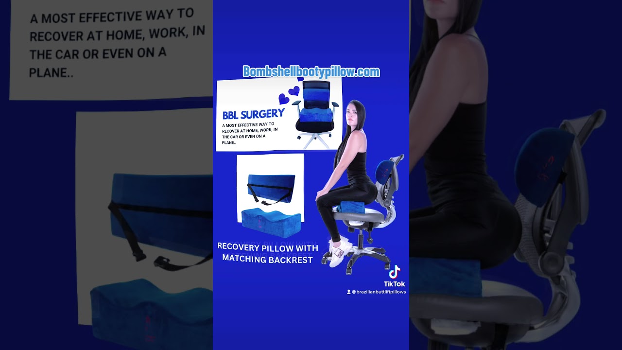 BBL RECOVERY BACKREST AND BRAZILIAN BUTT LIFT PILLOW USED FOR POST-OP SURGERY RECOVERY!  CHECK IT
