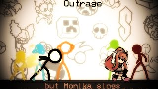 FNF Cover Outrage but Monika sings