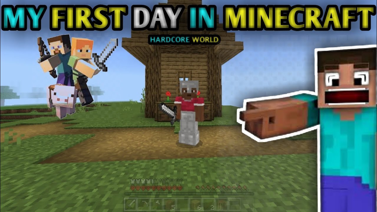 MY FIRST DAY IN MINECRAFT HARDCORE - CAN I SURVIVE - EP #1 - YouTube