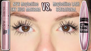 NEW MAYBELLINE LASH SENSATIONAL SKY HIGH MASCARA REVIEW AND WEAR TEST