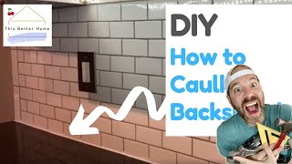 How to Caulk Between Kitchen Backsplash & Countertop➔ Easy DIY Job