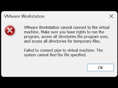 ☰ VMWare Workstation cannot connect to the virtual machine fix