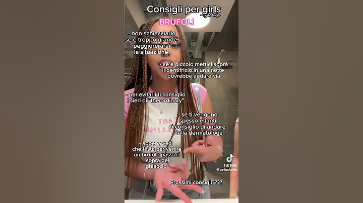 consigli per brufoli