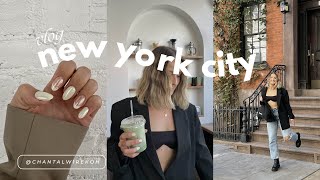 nyc vlog | birthday week, boozy brunch, soho sample sales, and getting aesthetic nails done