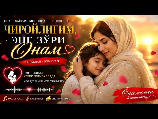 🎵 Чиройлигим, энг зўри Онам ❤️#Onam #UzbekSong #EmotionalSong  #SunoAI #UzbekMusic #Onajon  #2026
