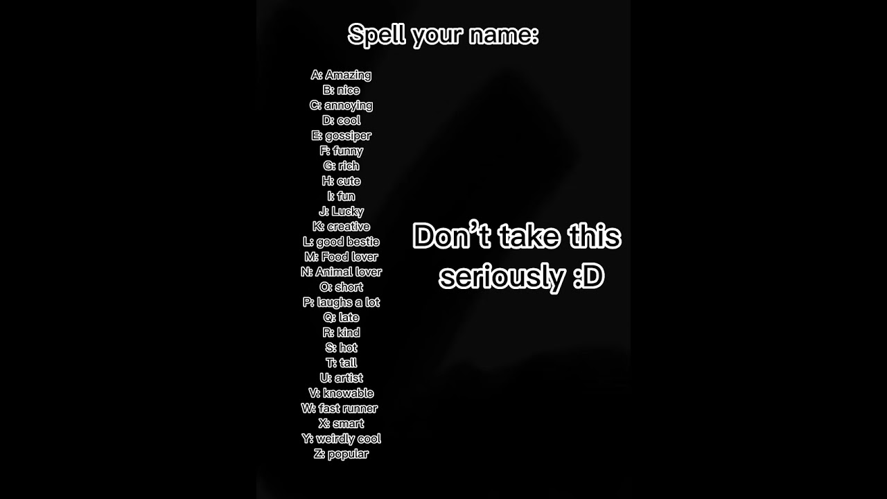 Spell Your Name shorts YouTube spell-your-name-shorts-youtube