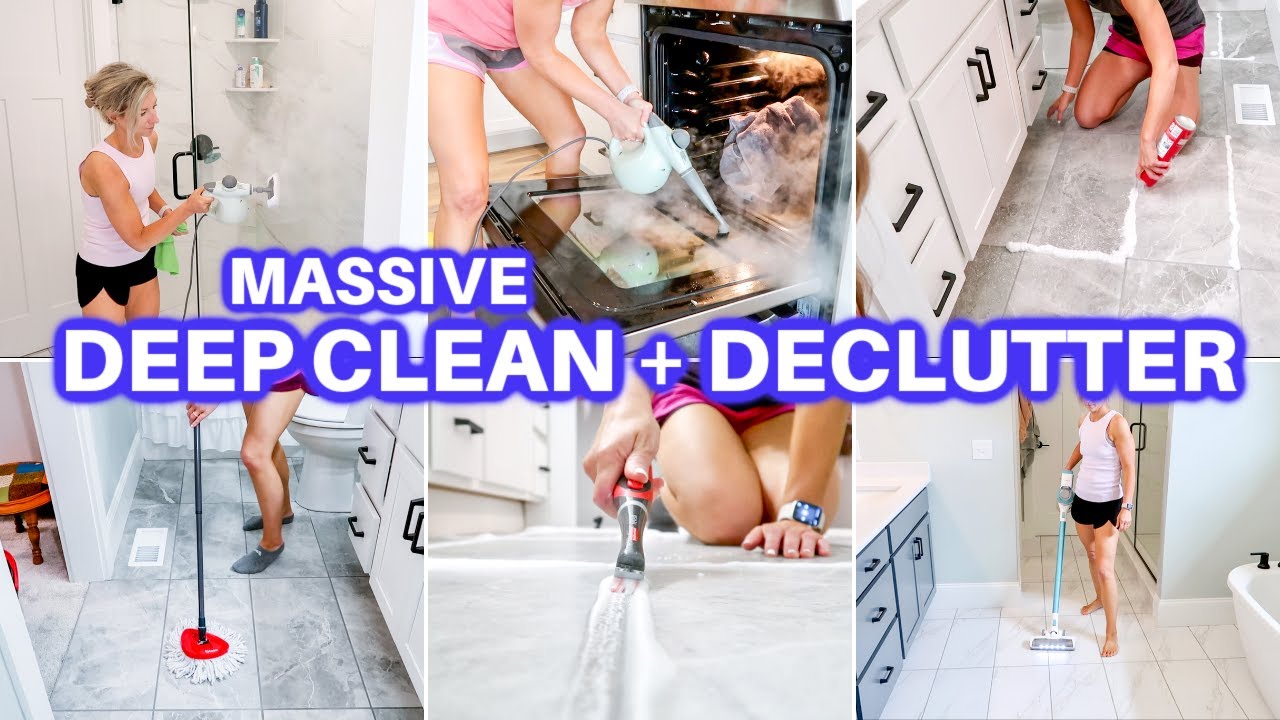 MASSIVE DECLUTTER + ORGANIZE + CLEAN WITH ME, CLEANING MOTIVATION, DEEP  CLEANING