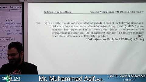 CAF-8-Audit Assurance lecture 74 by Sir Asif CA