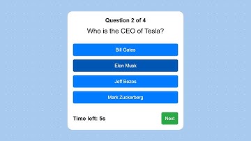 How to Create a Quiz App With Timer using HTML, CSS, and JavaScript | Coding With Nick