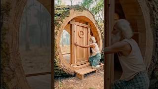 Poor Craftsman Builds Amazing Mini House Inside Tree Trunk | Wooden Craft DIY