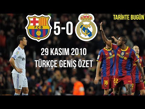 TARİHTE BUGÜN: Barcelona 5-0 Real Madrid | Türkçe Spiker | Geniş Özet 2010 • HD