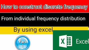Construct discrete frequency By using excel for BBA/BIM/BBM || Part 1