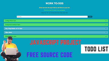 ToDo List Web App with JavaScript | School/College Project Idea | HTML, CSS & Source Code Included