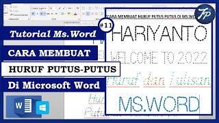 Tutorial Microsoft Word : Cara Membuat Huruf Putus Putus di Ms Word || Huruf Putus di Word screenshot 4