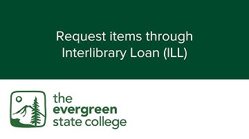 Request Items through Interlibrary Loan (ILL)