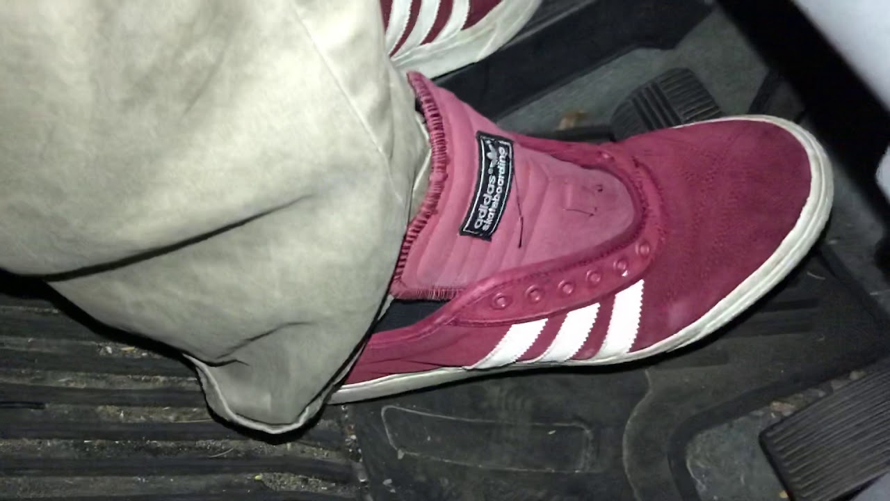 Driving Wearing My Hot Loose Adidas Skateboarding Shoes - YouTube