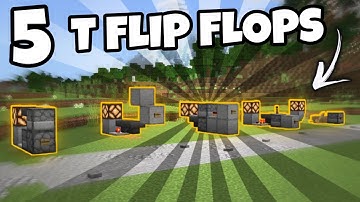 5 Different T Flip Flops In Minecraft Bedrock 1.19!!! (Windows 10, PS5, PS4, Xbox, MCPE, Switch)
