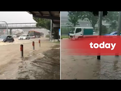 Flash floods at Upper Bukit Timah and Dunearn Road