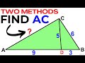 Find the Length of AC in this Triangle | Two Easy Methods