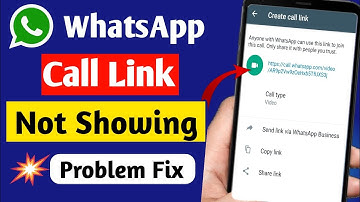 WhatsApp New update Create Call link Not Showing problem Fix | WhatsApp call link (2022)