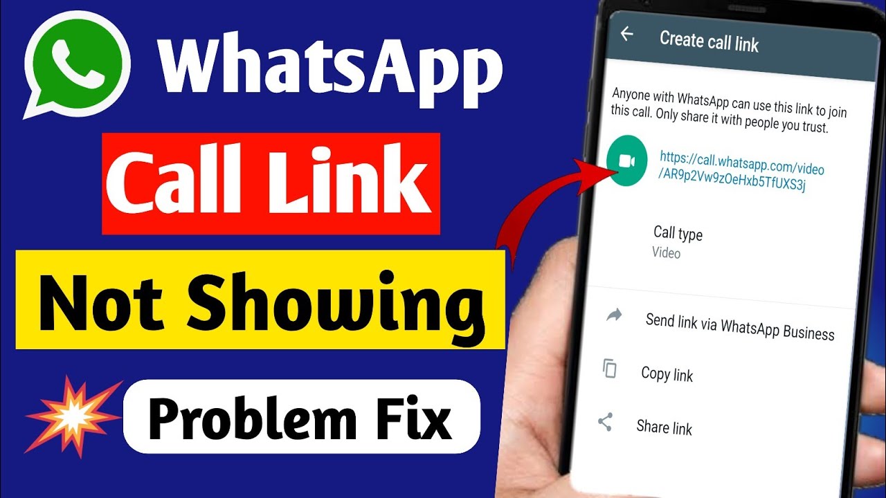 WhatsApp New update Create Call link Not Showing problem Fix | WhatsApp ...
