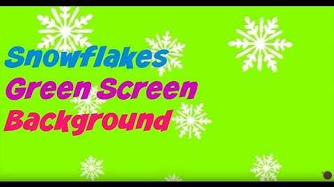 Snowflakes Green Screen Background iMovie